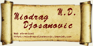 Miodrag Đošanović vizit kartica